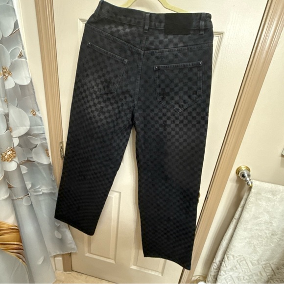 Louis Vuitton Black Patterned Denim Jeans Size 32 - Picture 3 of 12